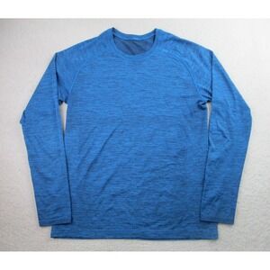 Lululemon Metal Vent Tech Shirt Mens M Blue Long Sleeve Pullover Training Active
